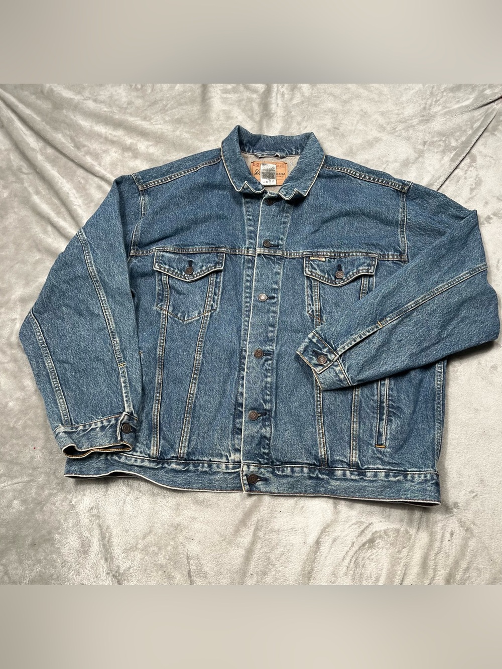 Vintage Levi's Signature Denim Jacket Mens 2XL Blue Trucker Button Up LL-1055